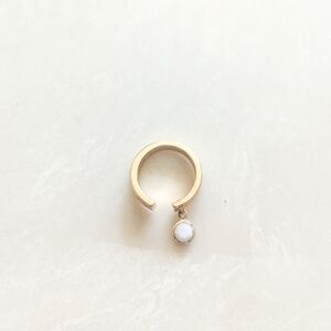 Bansri X Anthropologie Gold Monogram Initial P Ring